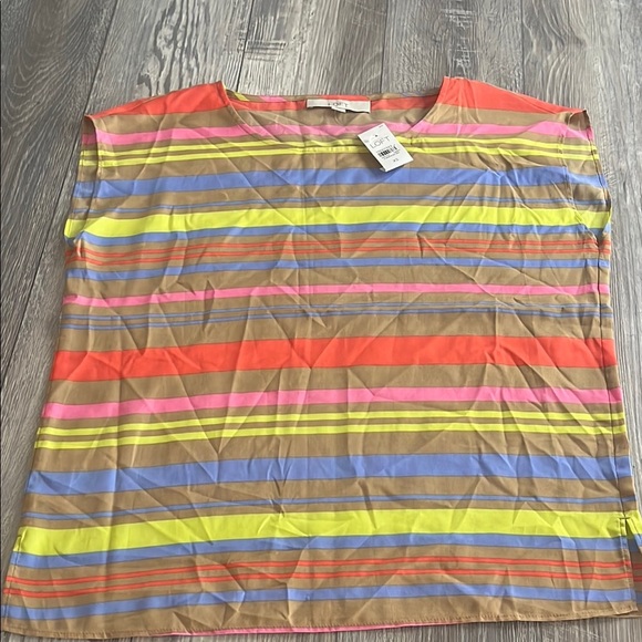 LOFT Multicolored Boxy Short Sleeve Tee - Picture 1 of 7